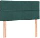 vidaXL Łóżko kontynentalne z materacem ciemnozielony aksamit 80x220 cm 7