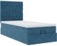 vidaXL Rama łóżka otomana z materacami, niebieska, 90x200 cm, aksamit 6