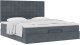 vidaXL Rama łóżka otomana z materacami, szara, 200x200 cm, aksamit 6