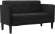 Sofa dwuosobowa Czarna 111 cm Aksamit Lumarko! Lumarko! 1