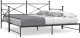 vidaXL Łóżko dzienne wysuwanym pojemnikiem bez materaca czarne stalowe 1