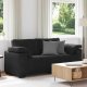Sofa dwuosobowa czarna 140 cm aksamitna Lumarko! 1