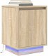 vidaXL Szafka nocna z oświetleniem LED, dąb sonoma, 38x34x50 cm 1