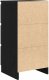 vidaXL Komoda Czarny Dąb 37,5x35x76 cm Drewno klejone 8