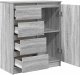 vidaXL Komoda z szufladami Szary Sonoma 71x35x84 cm Drewno klejone 5