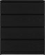vidaXL Komoda Czarny Dąb 80x35x99 cm Drewno klejone 6