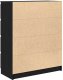 vidaXL Komoda Czarny Dąb 80x35x99 cm Drewno klejone 8