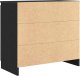 vidaXL Komoda z szufladą Czarny dąb 71x35x65 cm Drewno klejone 8