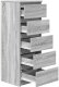 vidaXL Komoda z szufladami Szara Sonoma 37,5x35x99 cm Drewno klejone 5