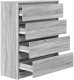 vidaXL Komoda Szara Sonoma 80x35x99 cm Drewno klejone 5