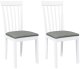 vidaXL Krzesła do jadalni z poduszkami 2 szt. Białe lite drewno gumowe 2