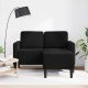 vidaXL Sofa 2-osobowa z leżanką w kształcie litery L Czarna 125 cm 2