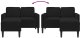 vidaXL Sofa 2-osobowa z leżanką w kształcie litery L Czarna 125 cm 6