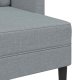 vidaXL Sofa 2-osobowa z szezlongiem w kształcie litery L, jasnoszara 8