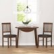 vidaXL Krzesła do jadalni z poduszkami 2 szt. lite drewno gumowe 3