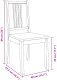 vidaXL Krzesła do jadalni 2 szt. Naturalne drewno lite guma 10