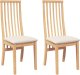 vidaXL Krzesła do jadalni z poduszkami 2 szt. lite drewno guma 2