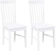 vidaXL Krzesła do jadalni 2 szt. Białe lite drewno gumowe 2