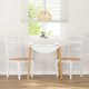 vidaXL Krzesła do jadalni 2 szt. Białe lite drewno gumowe 3