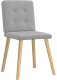 vidaXL Krzesła do jadalni 4 szt. Tkanina Cloud Grey 3