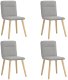 vidaXL Krzesła do jadalni 4 szt. Tkanina Cloud Grey 2