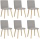 vidaXL Krzesła do jadalni 6 szt. Tkanina Cloud Grey 1