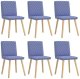 vidaXL Krzesła do jadalni 6 szt. Jeans Niebieski Tkanina 1