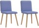vidaXL Krzesła do jadalni 2 szt. Jeans Niebieski Tkanina 1