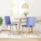 vidaXL Krzesła do jadalni 2 szt. Jeans Niebieski Tkanina 2