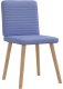 vidaXL Krzesła do jadalni 2 szt. Jeans Niebieski Tkanina 3