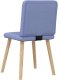 vidaXL Krzesła do jadalni 2 szt. Jeans Niebieski Tkanina 6