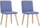 vidaXL Krzesła do jadalni 2 szt. Jeans Niebieski Tkanina 2