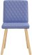 vidaXL Krzesła do jadalni 2 szt. Jeans Niebieski Tkanina 3