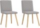 vidaXL Krzesła do jadalni 2 szt. Tkanina Cloud Grey 2