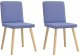 vidaXL Krzesła do jadalni 2 szt. Jeans Niebieski Tkanina 2
