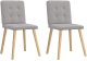 vidaXL Krzesła do jadalni 2 szt. Tkanina Cloud Grey 1