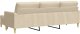 vidaXL 3-osobowa sofa z podnóżkiem, kremowa, 210 cm, tkaniną 5