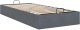 Rama łóżka otomana bez materaca, szara, 80x200 cm, aksamit 9
