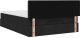 Łóżko otomana z materacem, czarne, 140x190 cm, tkanina 11