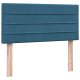 Łóżko kontynentalne z materacem, niebieskie, aksamit, 80x220 cm 8