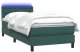 Łóżko kontynentalne z materacem ciemnozielony aksamit 80x220 cm 3