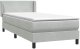Łóżko kontynentalne z materacem, jasnoszare, aksamit, 80x220 cm 4