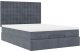 Rama łóżka otomana z materacami, szara, 140x200 cm, aksamit 6