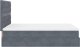 Rama łóżka otomana z materacami, szara, 140x200 cm, aksamit 8