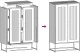 vidaXL Komoda biała 68x39x123 cm stal 11