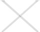 Nogi do stołu jadalnego, 2 szt., białe, 90x(72-73) cm, stal 4