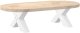 Nogi do stolika kawowego, 2 szt., białe, 60x(30-31) cm, stal 7
