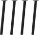 Nogi do stolika kawowego, 4 szt., czarne, 72 cm, stal 2