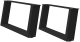 Nogi do stolika kawowego, 2 szt., czarne, 60x(30-31) cm, stal 2