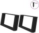 vidaXL Nogi do stolika kawowego, 2 szt., czarne, 70x(30-31) cm, stal 1